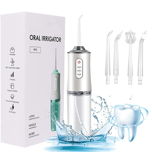 Irrigador Bucal Portátil para Viajes y Uso Doméstico, Limpiador Dental con Agua, Color Verde, Rosa y Blanco, con Capacidad de Agua de 220 ml - Product Image 1