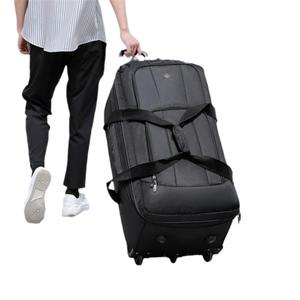 <b>Foldable</b> Soft Spinner Suitcase Luggage Travel Bag Portable Gym Duffle Bag Checked Roller <b>Trolley</b> Carry-On Luggage Trolly Bag - Product Image 1