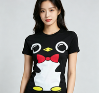 T-shirt pour femme à manches courtes personnalisé avec impression sérigraphique, 100% coton premium, impression personnalisée avec votre logo ou votre design