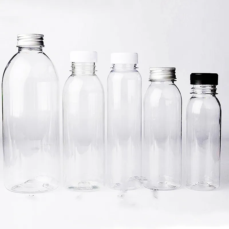 250ml 350ml 400ml 500ml 1000mlPETプラスチックボトルプラスチックジュースボトルスクリューキャップ付き飲料ボトル