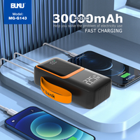 BUKU Batterie externe grande capacité 30000mah 50000mah PD22.5W Charge rapide, batterie externe pour le camping en plein air 20000mah avec câbles