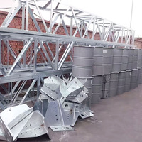 Estructura de Acero Tubular Galvanizado para Subestaciones, Marco de Portal Personalizado para Líneas de Transmisión