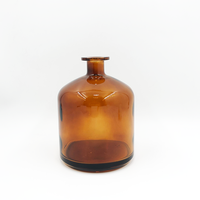 Diffuseur de parfum d'aromathérapie en verre de grande taille 1L, couleur personnalisée, avec bouchon en liège pour un usage domestique, emballé dans un carton