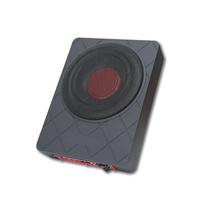OEM 8 İnç 10 İnç Koltuk Altı Aktif Araba Subwoofer'ı İnce Tasarım 12V RMS Yüksek Verimli Bas Kutusu Oto Ses Hoparlörü