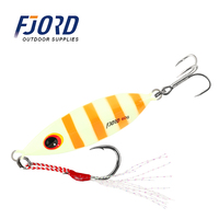 Leurres de pêche coulants en métal FJORD 30g 40g 60g avec yeux 3D simulés, appâts jig pour poissons d'eau salée