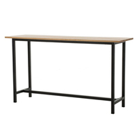 Tables de Bar hautes en bois de Style industriel, utilisation intérieure et extérieure avec cadre métallique