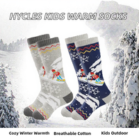Chaussettes de ski pour enfants, en coton, thermiques, respirantes, pour la neige, pour garçons, colorées, douces