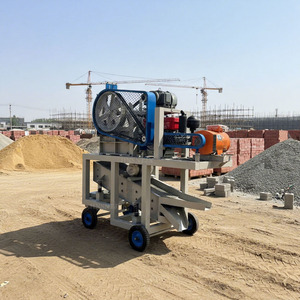 Direktverkauf ab Werk PE220x350 Kleiner Mobiler Diesel-Backenbrecher mit Sieb für Gesteinszerkleinerung Beton-Backenbrecher - Product Image 1