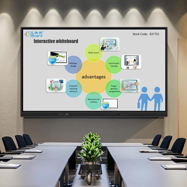55 65 75 86 Inch Interactive Flat Panel 4K LCD Digital Whiteboard Smart Boards with AI Function for Teaching & Meeting
