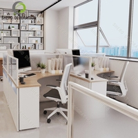 Table de bureau moderne Cabines de bureau Table en bois Mobilier Personnel de bureau en bois Bureau de bureau modulaire