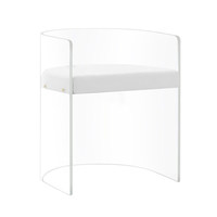 Produits en plastique, artisanat en acrylique, feuilles de plastique - Fauteuil transparent en acrylique élégant - Pour salon, salle à manger et salle de séjour