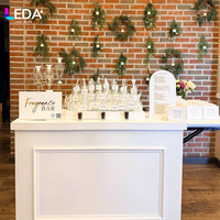 Chariot de présentation de bonbons personnalisé LEDA, table de dessert en acrylique avec roulettes pour la décoration de mariages et d'événements