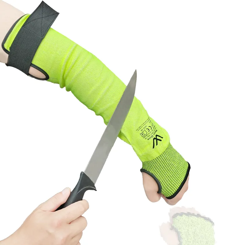 ANSI A5 Farmers Mangas protectoras resistentes al corte del brazo con orificio para el pulgar Mangas de brazo de trabajo