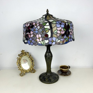 Lámpara de Techo Tiffany de 16 Pulgadas, Estilo Europeo, Vidrio con Diseño, LED, Hecha a Mano, con Cuentas de Flores, para Sala de Estar, Simple y Flexible, Longhuijing - Product Image 6