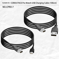 Kabel Pengisi Daya Magnetik Tahan Lama 3 Pin Port Jam Tangan ke Tipe C Male USB A Male 1M untuk Jam Tangan Pintar COROS PACE PRO