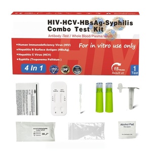 Kit <span class=keywords><strong>de</strong></span> Prueba Rápida 4 en 1 para Detección <span class=keywords><strong>de</strong></span> <span class=keywords><strong>VIH</strong></span>, VHC, HBsAg y Sífilis en Sangre, Manual, <span class=keywords><strong>de</strong></span> Plástico, para Uso Doméstico, Resultados Rápidos, Fácil <span class=keywords><strong>de</strong></span> Usar - Product Image 3