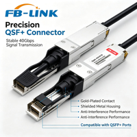Câble DAC QSFP+ 40G, câble Twinax en cuivre à connexion directe passive, 1 ~ 5M, compatible avec le commutateur Cisco Mikrotik H3C