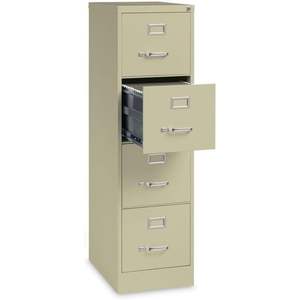 Archivador vertical económico Alera HVF152252PY con 4 cajones de acero tamaño carta, 15 x 22 x 52 pulgadas, color masilla, para uso en gimnasios - Product Image 4