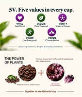 Café instantané minceur 100% pur avec polyphénols naturels, sans additifs, emballage en boîte