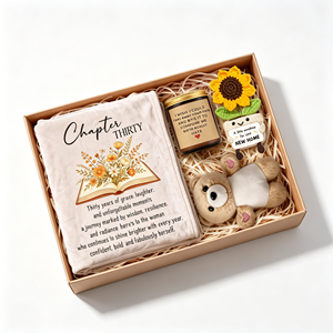 Personalized 4 in 1 Valentine's Day <b>Gift</b> Box <b>Set</b> with Blanket Scented Candle Plush Doll Ornament For <b>Women</b> Girlfriend - Product Image 1