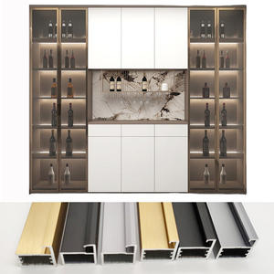 6000 di fabbrica serie alluminio estruso telaio in vetro anodizzato in lega di alluminio profili di estrusione per armadio porta scorrevole - Product Image 2