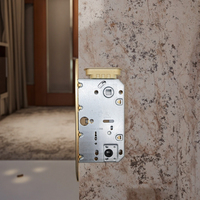 Serrure de porte magnétique silencieuse Yige Factory Direct Golden 9650, corps en acier inoxydable, finition argent poli, durable, pour porte intérieure
