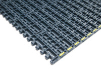 Chaîne modulaire à surface plate pour ligne de production de l'industrie du conditionnement de boissons T-1000, tapis roulants à déplacement linéaire