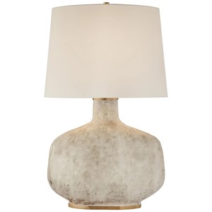 Lampe de table en céramique blanche avec matériaux naturels pour chambre d'hôtel, bureau, hall d'hôtel, éclairage domestique - Product Image 2