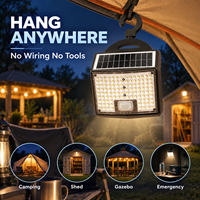 Lampe murale solaire LED pour abri de jardin, étanche IP65 avec détecteur de mouvement pour camping-car, serre, cabane et stockage