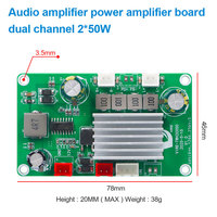 VIRE TPA3116 Doble Canal Digital Estéreo Clase D Audio Placa de Amplificador de Potencia 50W + 50W 2,0 Salida Módulo Amplificador de Alta Potencia