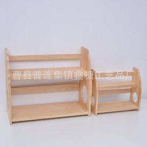 Estante de Almacenamiento de Madera de Múltiples Niveles, 2 Capas, Tipo Vertical, Color Natural, Multifuncional, para Organización de Dormitorios - Product Image 2