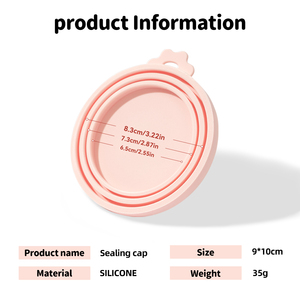 Custom Logo Color Reusable Silicone Airtight Pet Food Saver Lid Food Grade Can Cover - Product Image 2