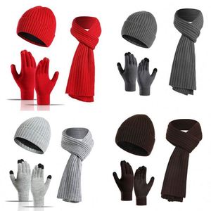 Beanie Hat Warm Fleece Knit Hats Touch Screen Gloves Neck <b>Scarf</b> Set Winter Gifts for Unisex Promotional Gift - Product Image 1