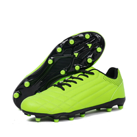 Chaussures de football pour garçons à coupe basse, crampons longs pour terrain synthétique, chaussures d'entraînement automne-hiver en stock