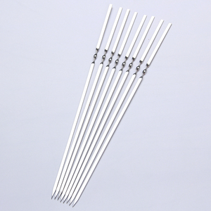 Brochetas para barbacoa de acero inoxidable 304, cola de pato, aguja plana, pasador para barbacoa, aguja para asar, resistente al calor, reutilizable - Product Image 5