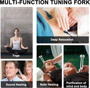 요가 명상 메가폰 주파수를위한 치유 세트 128HZ 512HZ 튜닝 포크 음향 치료 악기 - Product Image 5