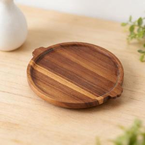 Custom Splicing Acacia Wood <b>Round</b> <b>Tray</b> Wooden Hotel <b>Tray</b> Dessert Plate Dinner Plate Party Gathering Wooden Dishes - Product Image 3