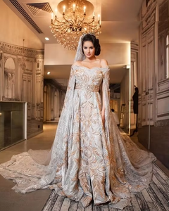 ชุดราตรีคาฟตันสุดหรูพร้อมลูกปัดแก้วและเครื่องประดับหินเหมาะสำหรับงานแต่งงานและกิจกรรมพิเศษ - Product Image 5