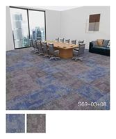 Dalles de moquette commerciales rectangulaires Fshan Guangdong, rembourrées, ignifuges, pour hôtel, bureau, sol, support non tissé, design modulaire