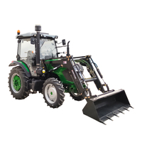 Tracteur compact 4x4 de 80 CV avec cabine climatisée et système hydraulique robuste pour le labour, le semis et les services agricoles modernes
