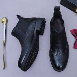 Botas Chelsea de Invierno para Hombre, Estilo Brogue, Premium, Cómodas, Hechas a Mano, Duraderas, de Cuero Genuino, para Fiestas y Uso Diario - Product Image 3