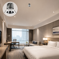 Spot encastré LED 15W anti-éblouissement orientable COB IP54 en aluminium dimmable 90Ra 500lm pour hôtel, bureau, intérieur