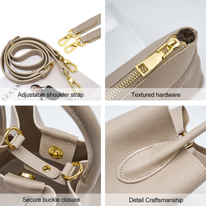 Sacs à main en cuir pour femme Cuir de Fleur Pleine Femme Seau Bandoulière Sacs à Main Usine Chine Gros Livraison Gratuite - Product Image 6