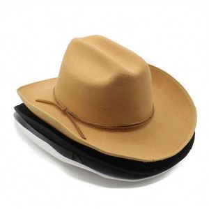 Chapeaux Fedora pas chers en gros, feutre de laine, polyester, coton, chapeau de cowboy mexicain pour hommes - Product Image 1