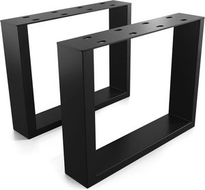 Hiện Đại Quảng Trường U-Được Thiết Kế Rắn Sắt Rèn Bàn Chân Kim Loại Màu Đen Công Nghiệp Phong Cách Cho Phòng Ngủ Phòng Khách Đặt Hàng Thư Đồ Nội Thất - Product Image 3