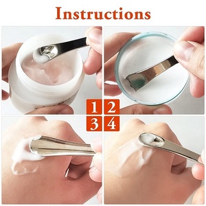 6CM Crème Visage Cuillère Applicateur Petite Cuillère De Maquillage En Métal Cosmétique Scoop Or Argent Mini Cosmétique <span class=keywords><strong>Spatule</strong></span> pour Soins De La Peau Du Visage - Product Image 3
