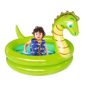 Inosaur-piscina inflable de 2 anillos para niños, piscina hinchable de bolas de playa, SPH