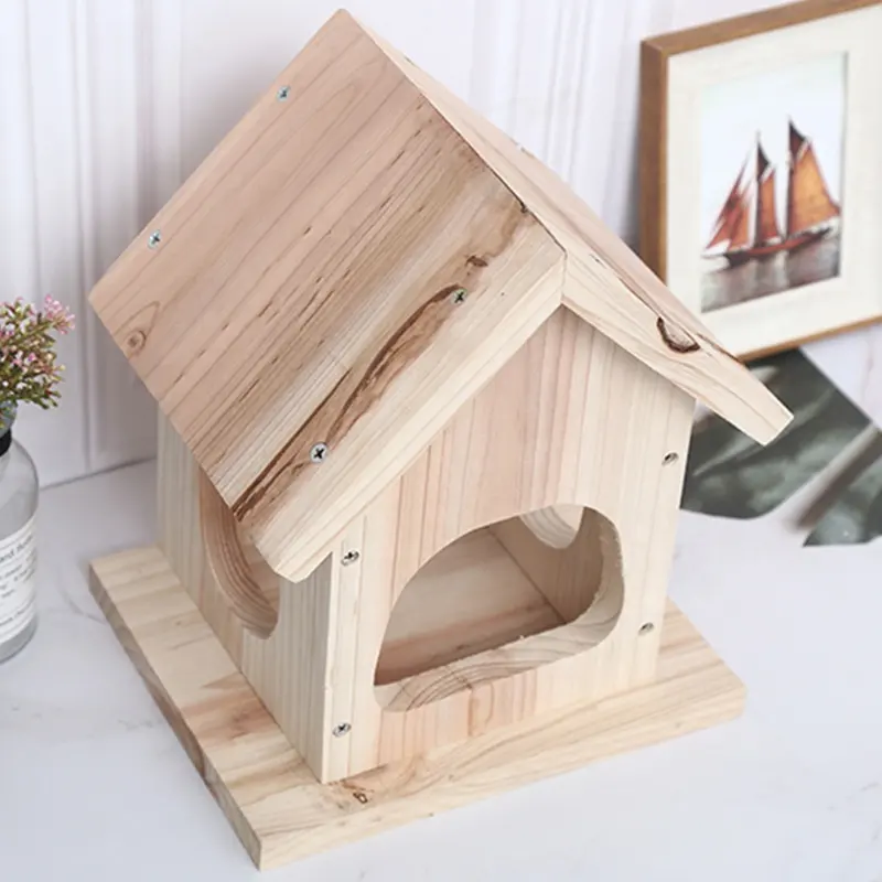 BSCI factory casetta per uccelli in legno Custom Eco Friendly Nest Box gabbia per uccelli Oiseau Birdhouse mangiatoia per uccelli