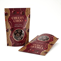 Sachets refermables personnalisés pour snacks, emballages en plastique scellés pour bonbons, avec fenêtre, marque PT