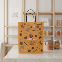 Sacs en papier personnalisés en gros, emballages cadeaux élégants avec poignées, matériau kraft durable pour la vente au détail et les événements
